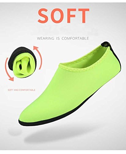 Epicgadget(TM) Quick-Dry Water Shoes, Barefoot Flexible Water Skin Shoes Aqua Socks for Beach, Swim, Diving, Snorkeling, Running, Surfing and Yoga Exercise (Black, L. US 7-8 EUR 38-39)