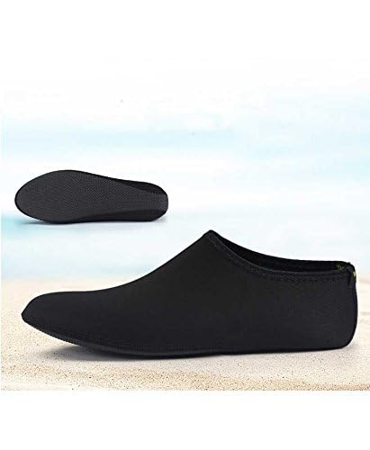 Epicgadget(TM) Quick-Dry Water Shoes, Barefoot Flexible Water Skin Shoes Aqua Socks for Beach, Swim, Diving, Snorkeling, Running, Surfing and Yoga Exercise (Black, L. US 7-8 EUR 38-39)