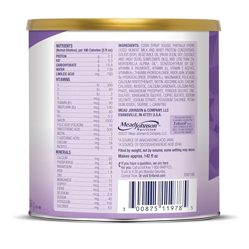 Enfamil Gentlease Baby Formula, Clinically Proven to Reduce Fussiness, Crying, Gas & Spit-up in 24 hours, Brain-Building Omega-3 DHA & Choline, Baby Milk, 79.6 Oz Powder Can​