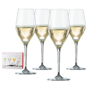 spiegelau prosecco wine glasses set of 4 - european-made crystal, classic stemmed, dishwasher safe, professional quality wine glass gift set - 9.1 oz
