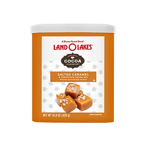 Land O Lakes Cocoa Classics, Salted Caramel & Chocolate Hot Cocoa Mix, 14.8-Ounce Canister