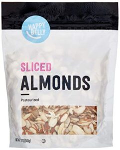 amazon brand - happy belly sliced almonds, 12 ounce (pack of 1)