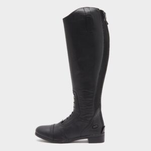 SAXON. Syntovia Tall Field Boots, Black, L7.5 Wide Regular