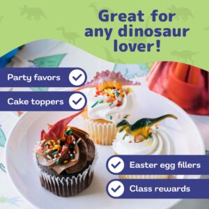 PREXTEX Mini Toy Dinosaurs Figure (72 Count) Best for Dinosaur Party Favors Cake Toppers Easter Eggs Filler, Plastic Dinosaur Figurines, Dinosaur Cupcake Toppers, Small Dinosaur Toys, Cupcake Toppers