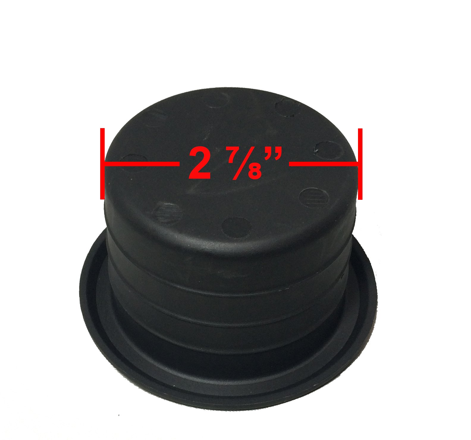 FR Universal Replacement Plastic Cup Holder, Black, 2 7/8" Diameter