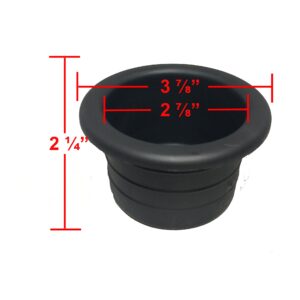 FR Universal Replacement Plastic Cup Holder, Black, 2 7/8" Diameter