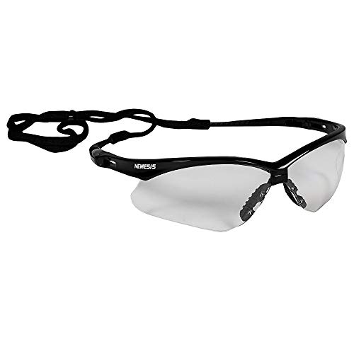 3000355 Clr Af W/Blk Fr.Nemesis Safety Glasses W/Lanyard