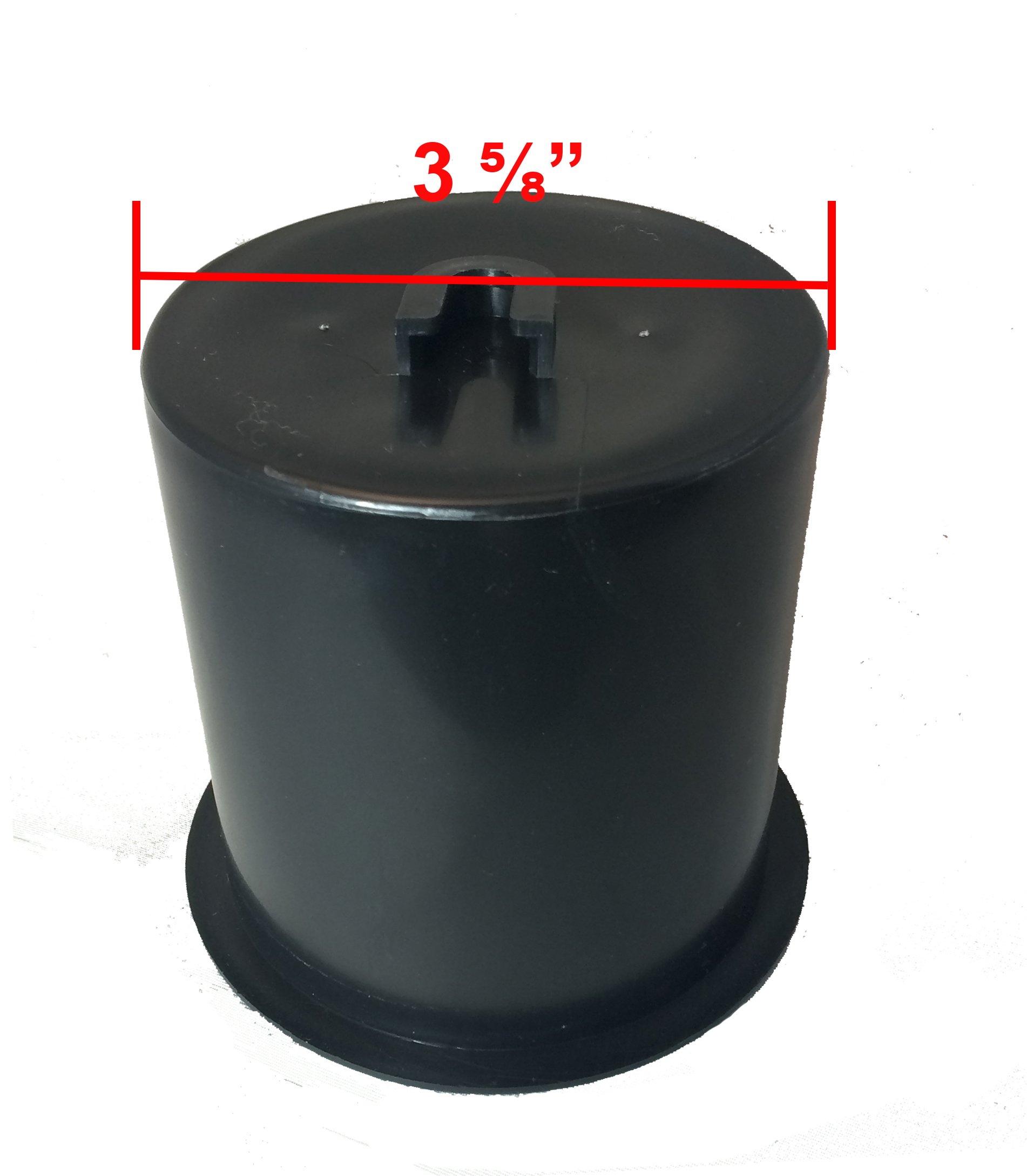 FR Universal Replacement Plastic Cup Holder, Black, 3 5/8" Diameter