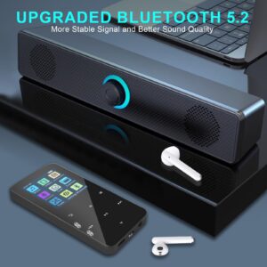 144GB MP3 Player - with Bluetooth 5.2-18 Soothing Sounds HiFi Sound Shuffle Single Loop FM Radio Built-in HD Speaker Voice Recorder Mini Design Ideal for Sport-1