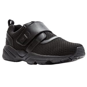 Propét Women Stability X Strap Sneaker, Black, 10 Medium