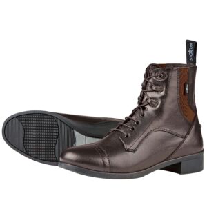 saxon. syntovia lace paddock boots, brown, ladies 7