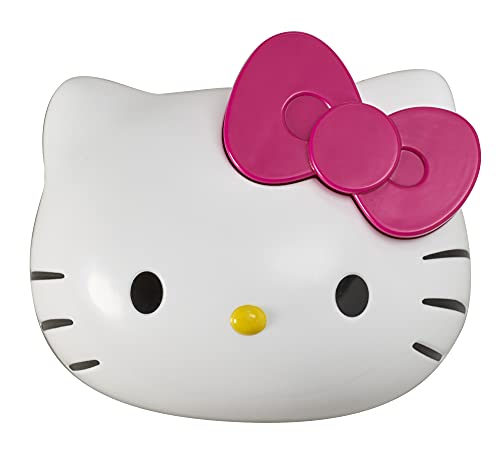 DecoSet® Hello Kitty Style Cake Topper, 4-Piece Decoration Set with Surprise Inside, Bow Stamp and Sticker Sheets for Hours of Fun After the Birthday Party