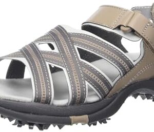 FootJoy Women's Golf Sandals Shoes, tan/Light Grey, 9