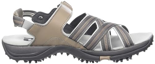 FootJoy Women's Golf Sandals Shoes, tan/Light Grey, 9