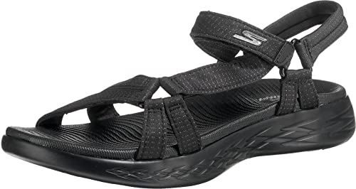 Skechers womens On-the-go 600 - Brilliancy Sport Sandal, Black, 9 US