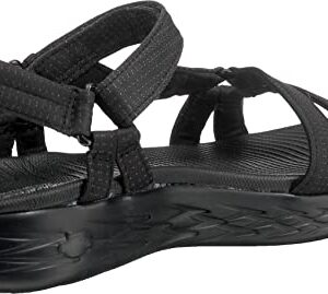 Skechers womens On-the-go 600 - Brilliancy Sport Sandal, Black, 9 US