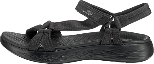 Skechers womens On-the-go 600 - Brilliancy Sport Sandal, Black, 9 US