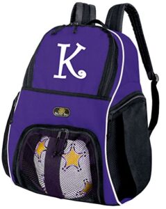 broad bay personalized soccer backpack or personalized volleyball bag purple