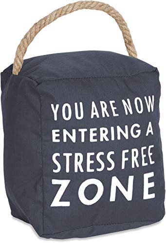 Pavilion Gift Company Stress Free Zone Door Stopper Black 5" x 6"