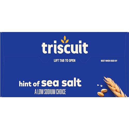 Triscuit Hint of Sea Salt Whole Grain Wheat Crackers, Vegan Crackers, 8.5 oz