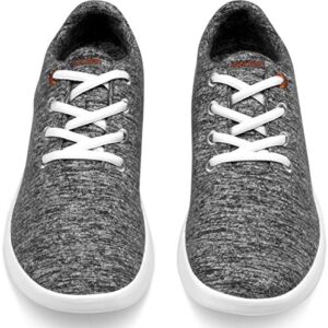 LeMouton Classic Women's Wool Shoe | Comfortable Lightweight | Walking Lace Up Sneaker [ Dark Grey/US Women's 7]