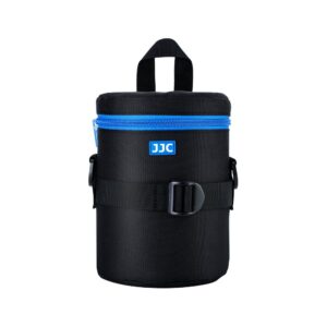 jjc deluxe lens case pouch bag for canon ef 24-70mm f2.8l/ef 50mm f1.2l/ef 85mm f1.2l ii, rf 85mm f2, tamron sp 70-300mm f4-5.6, sigma apo dg 70-300mm f4-5.6 & more lens below 3.9" x 6.5"(d x l)