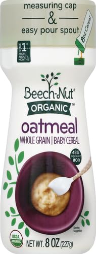 Beech-Nut Organic Oatmeal Baby Cereal Canister, 8 Ounce