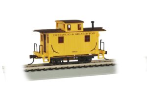 bachmann - durango & silverton bobber caboose, prototypical yellow