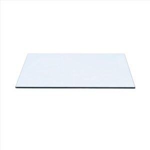 spancraft 28" x 36" rectangle tempered glass table top 3/8" thick flat polish edge and touch corners