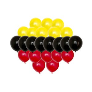 30 pcs colors party balloon set red yellow black round latex balloons for kids birthday baby shower party decoration supplies balloon red yellow black