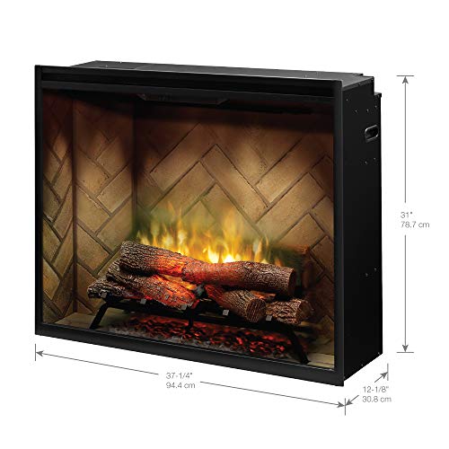 Dimplex Revillusion® 36" Portrait Built-In Firebox (Model: RBF36P), 4435/6739/8786 BTU, 120/208/240 Volt, 1375/1975/2575 Watt, Herringbone