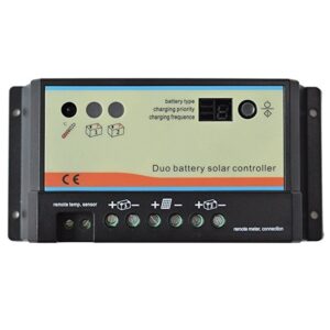 epsolar dual battery solar charge controller 10a 12v/24v auto work for rvs caravans and boats etc duo battery solar charging system(10a)