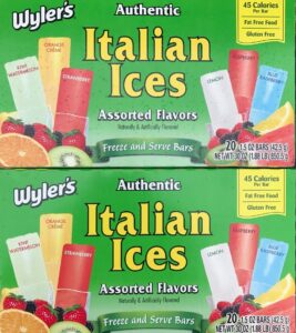 wylers authentic italian ices original flavors(2 pack) ((40) 1.5oz pops (2/20ct boxes))