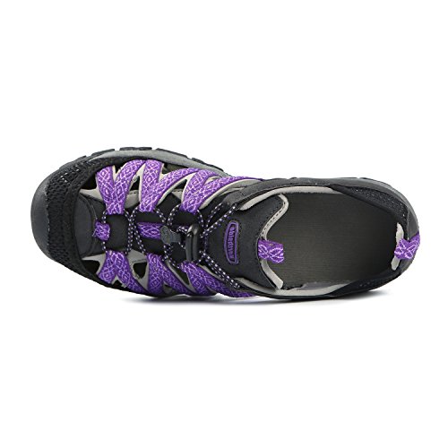 Northside Women's Santa ROSA Sport Sandal, Black/Violet, Size 8 M US