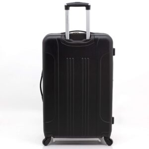 Travelers Club Chicago Hardside Expandable Spinner Luggage, Black, 2-Piece Set (20/28)