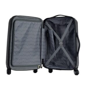 Travelers Club Chicago Hardside Expandable Spinner Luggage, Black, 2-Piece Set (20/28)