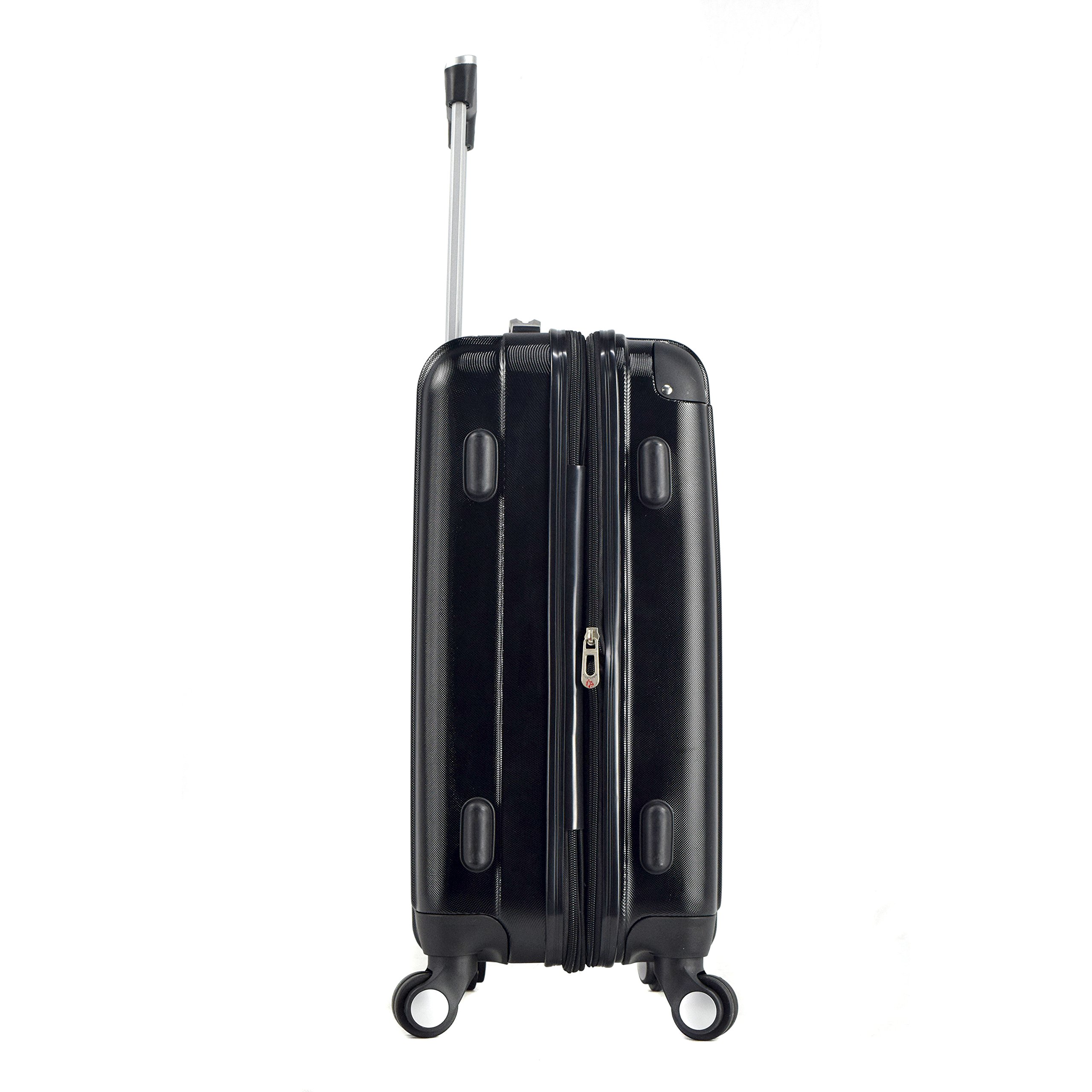 Travelers Club Chicago Hardside Expandable Spinner Luggage, Black, 2-Piece Set (20/28)