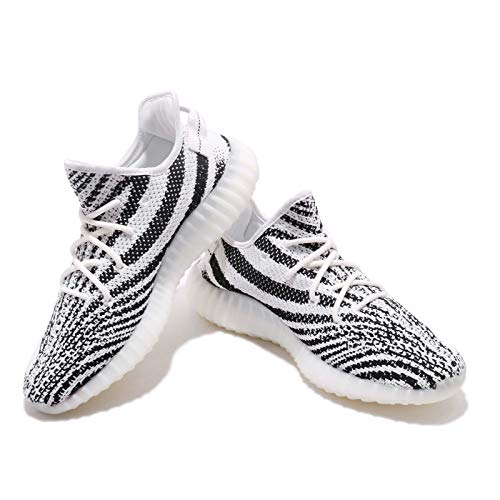 adidas Men's Yeezy Boost 350 V2, White/CORE Black/RED, 9.5 M US