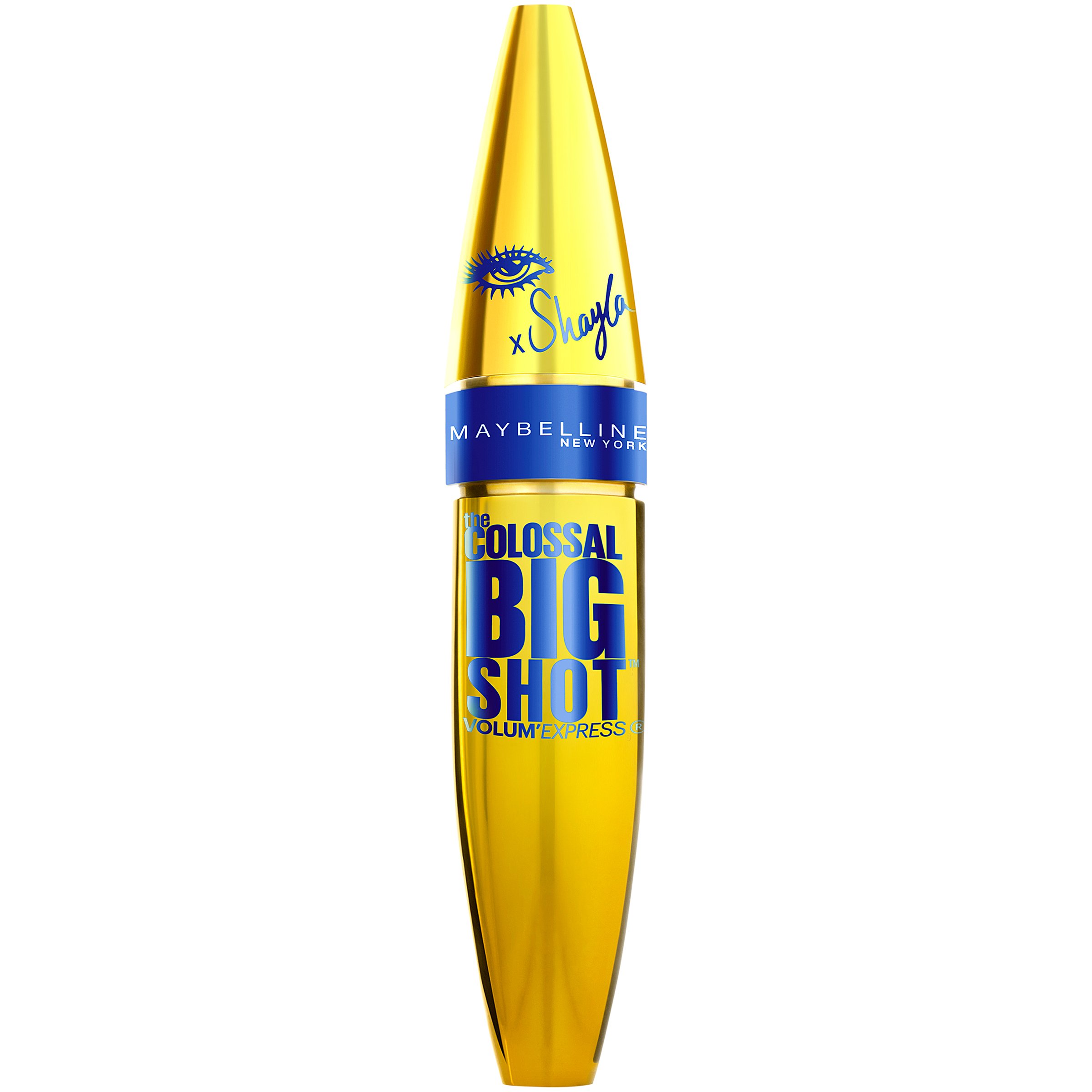 Maybelline New York Volum' Express The Colossal Big Shot Mascara X Shayla, Boomin' in Blue, 0.33 Fluid Ounce