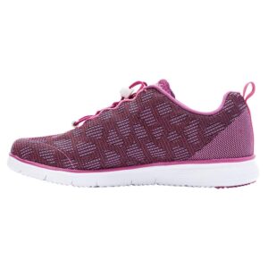 propet women's travelfit shoe, berry, 6.5 narrow us