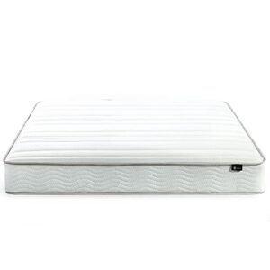 Zinus 8 Inch Foam and Spring RV Mattress / Short Queen Size for RVs, Campers & Trailers / Mattress-in-a-Box, White