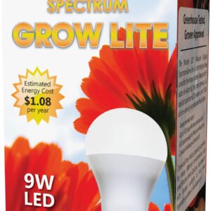 Miracle LED Absolute Daylight Spectrum Grow Lite - Replaces up to 100W - Full Spectrum Hydroponic LED Plant Growing Light Bulb for Greenhouse, Garden, and Indoor (605088)