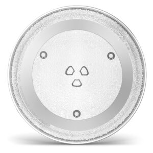 microwave plate replacement 10.6 inch for wb48x21336 microwave oven turntable plate - ge replacement microwave glass plate fits many brands plates - rotating dish tray for better reheating and cooking