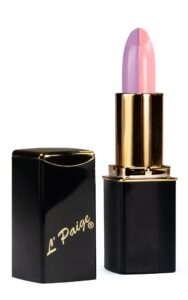 l'paige (l08) pink / orchid split-stick lipstick, aloe vera based, long-lasting, moisturizing