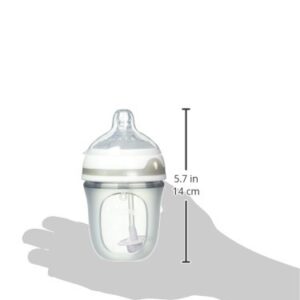 Nuby 2 Piece 360 Comfort Silicone Bottle, Transparent, 8 Oz, 2 Count