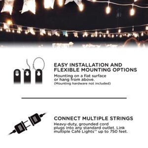 Enbrighten Premium Color Changing String Lights, 48ft White Cord, 24 Shatterproof Acrylic Bulbs, Weatherproof, Remote Control, Dimmable RGB LED, Outdoor String Lights, 39092