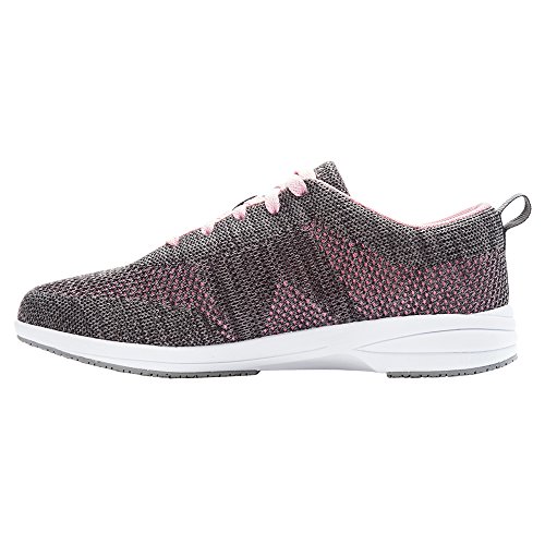 Propet Women's Washable Walker Evolution Shoe, Grey/Pink, 10 Narrow US