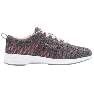 Propet Women's Washable Walker Evolution Shoe, Grey/Pink, 10 Narrow US