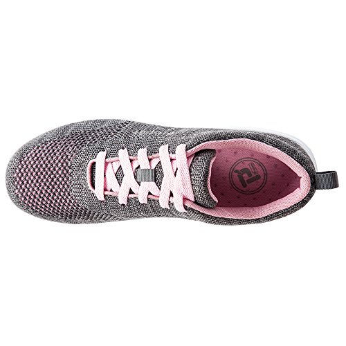 Propet Women's Washable Walker Evolution Shoe, Grey/Pink, 10 Narrow US