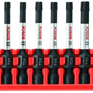 BOSCH CCSTV208 8-Piece Assorted Set 2 In. Impact Tough Torx Power Bits with Clip for Custom Case System